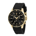 Maserati SFIDA Chronograph Black Dial Rubber Strap Watch For Men - R8871640001