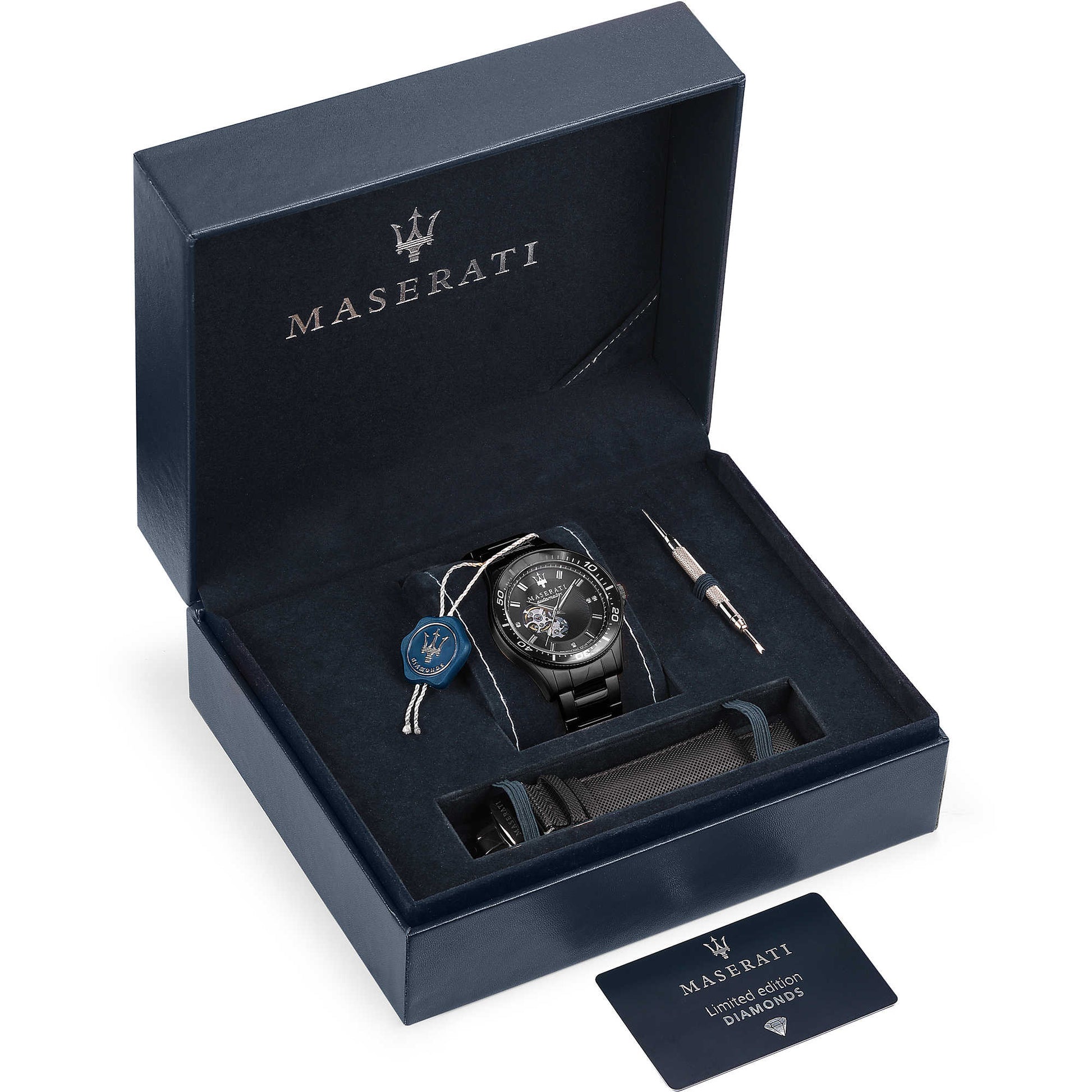 Maserati SFIDA Automatic Black Special Edition 44mm Watch For Men - R8823140005