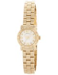 Marc Jacobs Amy Dinky White Dial Gold Steel Strap Watch for Women - MBM3226