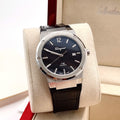 Salvatore Ferragamo F-80 Classic Black Dial Black Leather Strap Watch for Men - SFDT00219