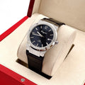 Salvatore Ferragamo F-80 Classic Black Dial Black Leather Strap Watch for Men - SFDT00219