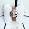 Gucci Interlocking G Quartz Brown Dial Brown Steel Strap Watch for Women - YA133317