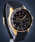 Maserati SFIDA Chronograph Black Dial Rubber Strap Watch For Men - R8871640001