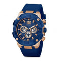 Guess Navigator Chronograph Blue Dial Blue Rubber Strap Watch for Men - GW0264G4