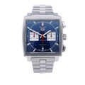 Tag Heuer Monaco Automatic Chronograph Blue Dial Silver Steel Strap Watch for Men - CBL2111.BA0644