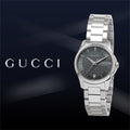 Gucci G Timeless Grey Dial Silver Steel Strap Watch For Women - YA126522