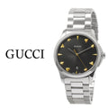 Gucci G Timeless Black Dial Silver Steel Strap Watch For Women - YA1264029