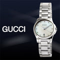 Gucci G Timeless Diamonds Mother of Pearl Dial Silver Steel Strap Watch For Women - YA126542