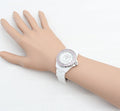 Chanel J12 Sapphire Bezel Ceramic White Dial White Steel Strap Watch for Women - J12 H2010