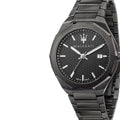 Maserati Stile Quartz Black Dial Black Steel Strap Watch For Men - R8853142001