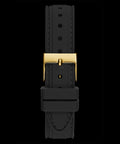 Guess Cosmic Multifunction Black Dial Black Silicone Strap Watch For Women - GW0466L1