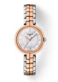 Tissot T Lady Flamingo Mother of Pearl White Dial Two Tone Steel Strap Watch For Women - T094.210.22.111.00