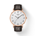 Tissot T Classic Everytime White Dial Black Leather Strap Watch For Men - T109.610.36.032.00