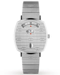 Gucci Grip Quartz Silver Dial Silver Steel Strap Watch For Women - YA157401