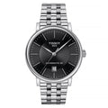 Tissot T Classic Carson Premium Powermatic 80 Black Dial Silver Steel Strap Watch For Men - T122.407.11.051.00