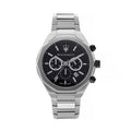 Maserati Stile Chronograph Black Dial Silver Steel Strap Watch For Men - R8873642004