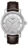 Tissot T Classic Bridgeport Silver Dial Brown Leather Strap Watch For Men - T097.410.16.038.00