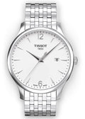 Tissot T Classic Tradition White Dial Silver Steel Strap Watch For Men - T063.610.11.037.00