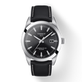Tissot Gentleman Powermatic 80 Silicium Black Dial Black Leather Strap Watch For Men - T127.407.16.051.00