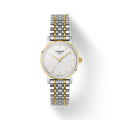 Tissot T Classic Everytime Small White Dial Two Tone Mesh Bracelet Watch For Women - T109.210.22.031.00