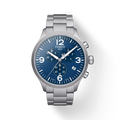 Tissot T Sport Chrono XL Chronograph Blue Dial Silver Steel Strap Watch For Men - T116.617.11.047.00
