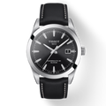 Tissot Gentleman Powermatic 80 Silicium Black Dial Black Leather Strap Watch For Men - T127.407.16.051.00