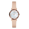 Emporio Armani Mother of Pearl Dial Beige Leather Strap Watch For Women - AR11004