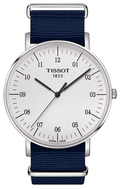 Tissot T Classic Everytime Large White Dial Blue NATO Strap Watch For Men - T109.610.17.037.00