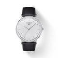 Tissot T Classic Everytime Large White Dial Black Leather Strap Watch For Men - T109.610.16.031.00
