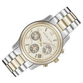 Michael Kors Runway Gold Dial Two Tone Steel Strap Watch for Women - MK5137