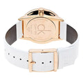 Calvin Klein Skirt Chronograph White Dial White Leather Strap Watch for Women - K2U296L6