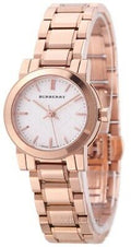 Burberry The City White Dial Rose Gold Steel Strap Watch for Women - BU9204