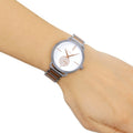 Michael Kors Portia Quartz Silver Dial Two Tone Steel Strap Watch For Women - MK3709
