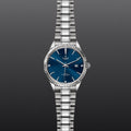 Tudor Style Automatic Diamonds Blue Dial Silver Steel Strap Watch for Men - M12710-0017