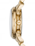 Michael Kors Runway Iridescent Pink Dial Gold Steel Strap Watch for Women - MK5939