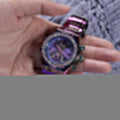 Guess Fusion Chronograph Purple Dial Purple Steel Strap Watch for Women - GW0552L4