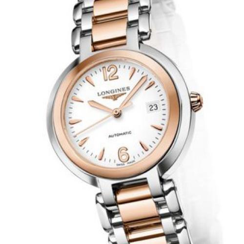 Longines PrimaLuna Quartz White Dial Two Tone Steel Strap Watch for Women - L8.110.5.16.6