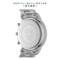 Daniel Wellington Iconic Chronograph Link Black Dial Silver Steel Strap Watch For Men  - DW00100645