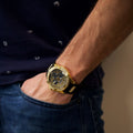 Guess Frontier Crystals Black Dial Black Silicone Strap Watch For Men - W1132G1