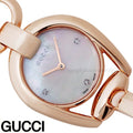 Gucci Horsebit Collection Diamonds Mother of Pearl Dial Rose Gold Steel Strap Watch For Women - YA139508