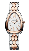Bvlgari Serpenti Seduttori White Dial Two Tone Steel Strap Watch for Women - SERPENTI103277