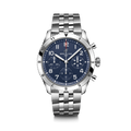Breitling Avi Chronograph 42 Tribute to Vought F4U Corsair Blue Dial Silver Steel Strap Watch for Men - A233801A1C1A1