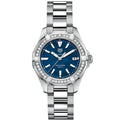 Tag Heuer Aquaracer Quartz Diamonds Blue Dial Silver Steel Strap Watch for Women - WAY131N.BA0748