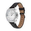 Coach Boyfriend Silver Dial Black Leather Strap Watch for Women - 14503152
