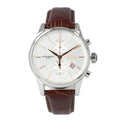 Hugo Boss Jet White Dial Brown Leather Strap Watch for Men - 1513280