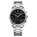 Hugo Boss Commander Black Dial Silver Steel Strap Watch for Men - 1513433