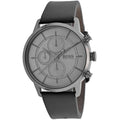Hugo Boss Architectural Grey Dial Grey Leather Strap Watch for Men - 1513570