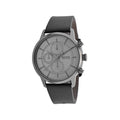 Hugo Boss Architectural Grey Dial Grey Leather Strap Watch for Men - 1513570