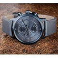 Hugo Boss Architectural Grey Dial Grey Leather Strap Watch for Men - 1513570