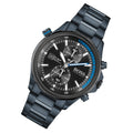 Hugo Boss Globetrotter Black Dial Black Steel Strap Watch for Men - 1513824